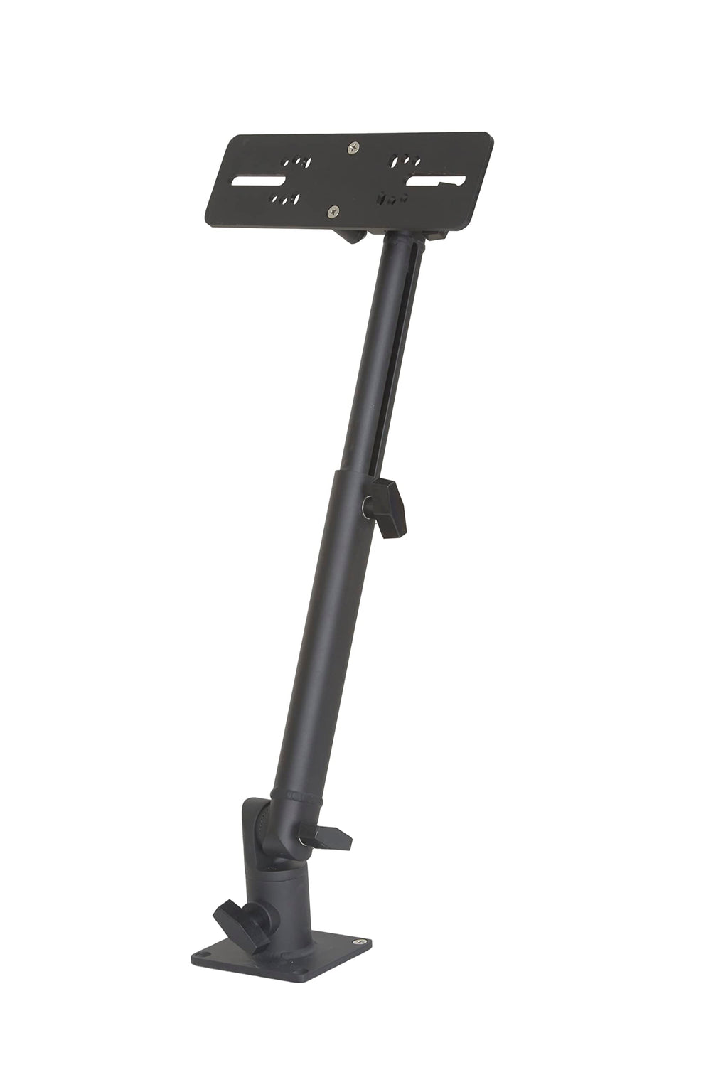 Marine Electronic Mount, Fish Finder Bracket, Anodized Aluminum 350 Degree Swivel Monitor Mount with Adjustable Height, Easy Install, Mounting Plate Fits Most Monitors