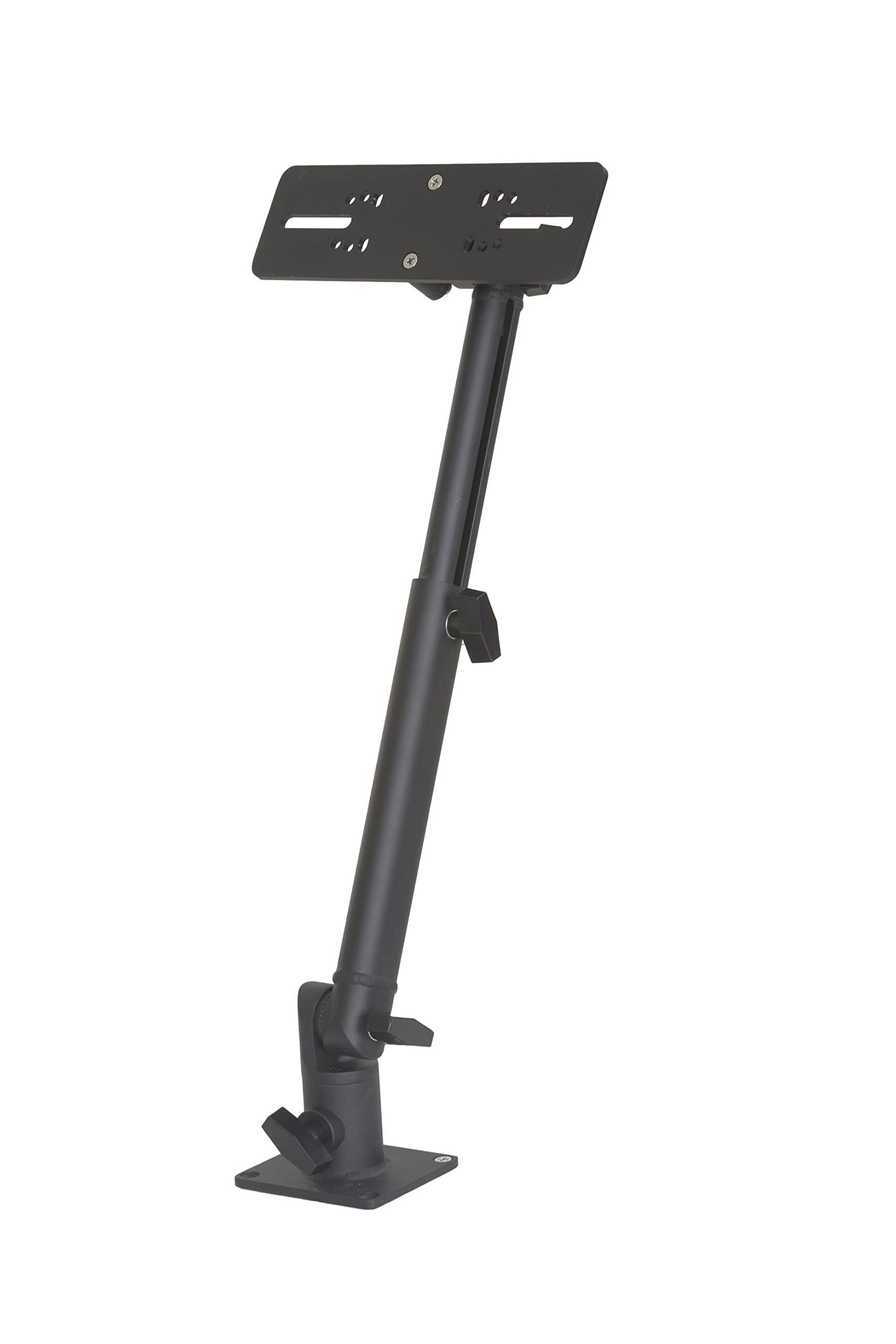 Marine Electronic Mount, Fish Finder Bracket, Anodized Aluminum 350 Degree Swivel Monitor Mount with Adjustable Height, Easy Install, Mounting Plate Fits Most Monitors