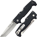 Cold Steel SR1 Lite 8Cr14MoV Steel 4" Tanto Point Blade Griv-Ex Handle Folding Knife with Tri-Ad Locking Mechanism, Boxed