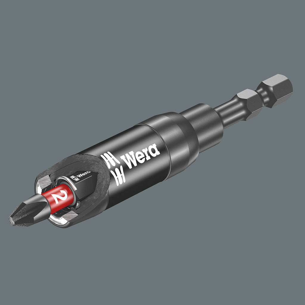 Wera 05073990001 1/4" Hex Drive Impaktor Bit Holder with Ringmagnet, Carded