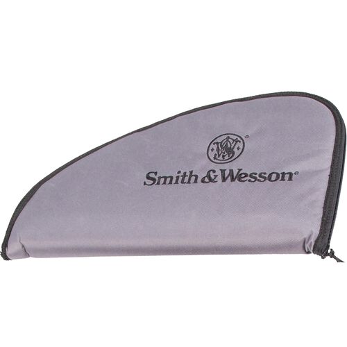 Smith & Wesson M&P Defender Handgun Case with Ballistic Fabric Construction and External Pockets for Shooting, Range, Storage and Transport,Grey