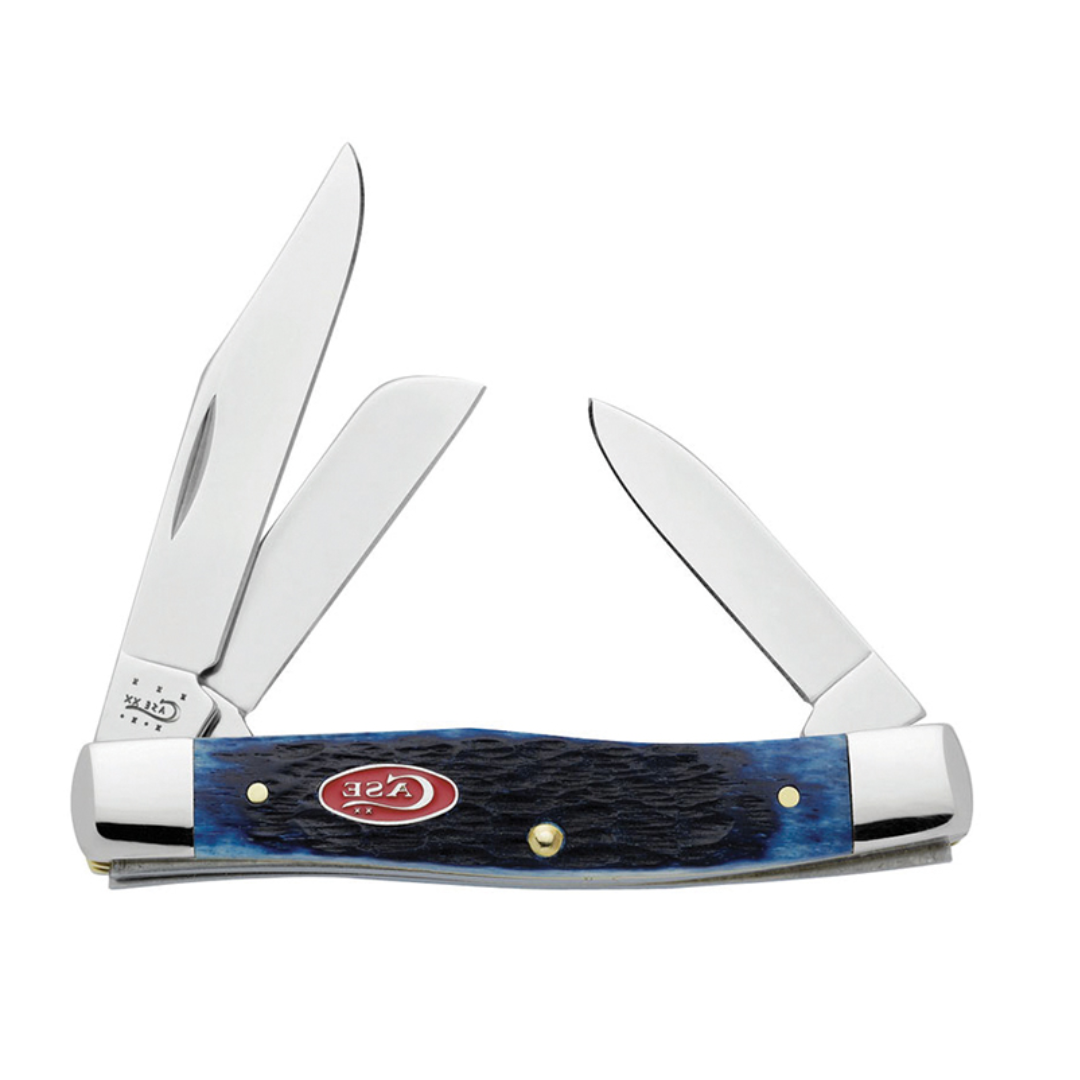 W. R. Case & Sons Medium Stockman Pocket Knife CASE7049 – Amber Bone Peach Seed Jig, 3-Blade Tru-Sharp Stainless Steel Folding EDC Knife
