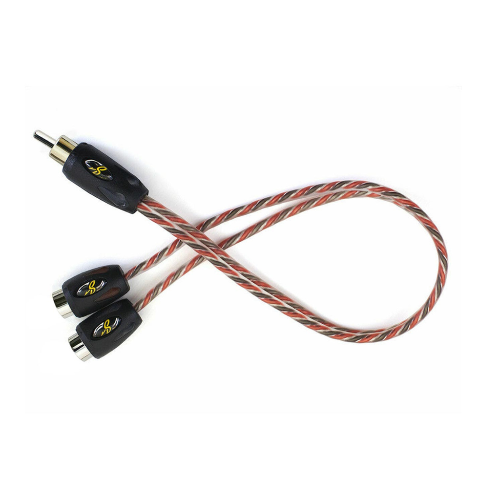 Stinger SI42YF 2-Channel 4000 Series RCA Y-Adapter Cable (2 Female to 1 Male)
