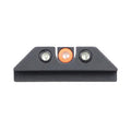 Night Fision Tritium Night Sight Set Compatible with Glock 17/17L/19/22-28/31-35/37-39/45, Orange Front Ring, U Notch Black Rear Rings