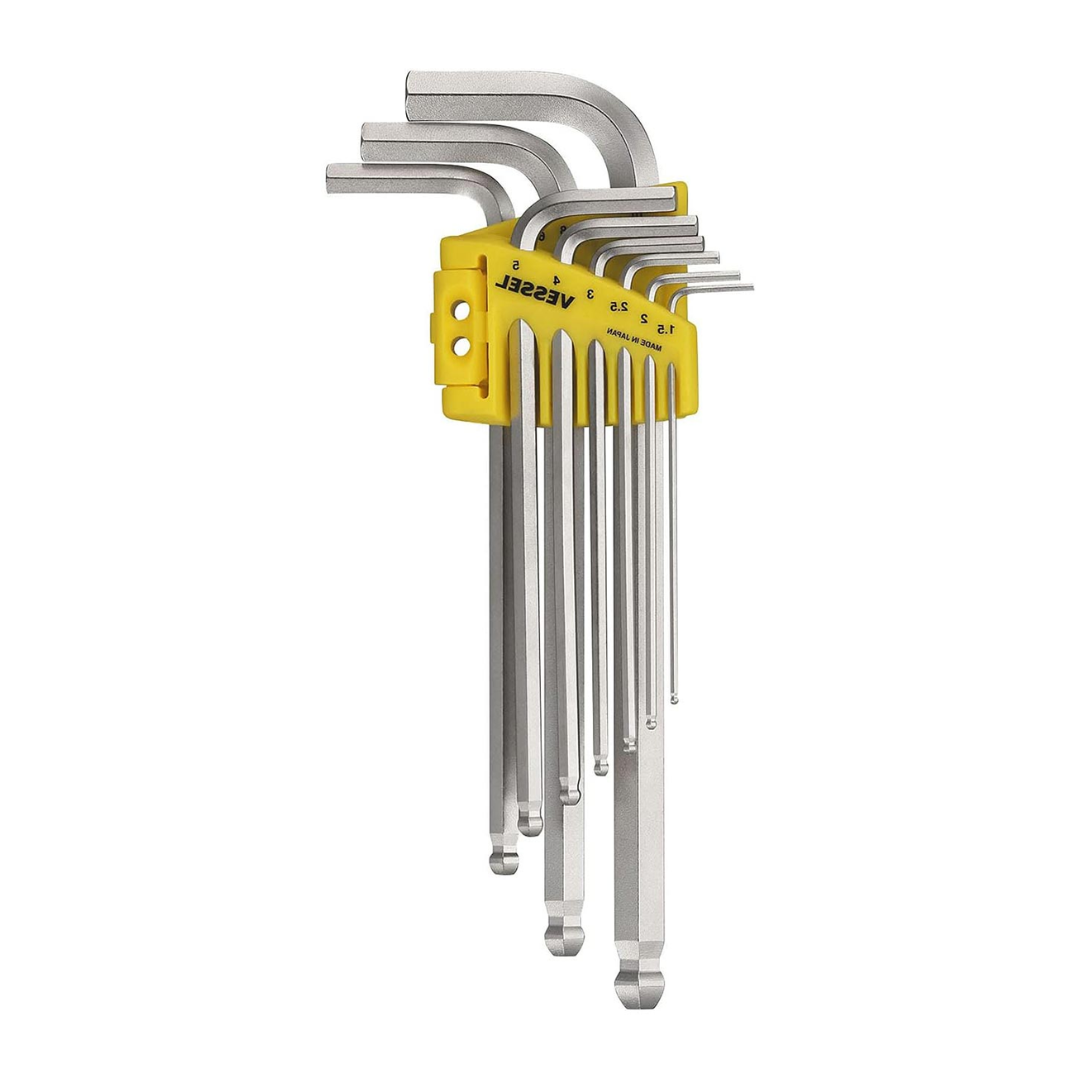 VESSEL Ball Point Hex L-Key Wrench 9PC. Set No.8309BPU 8309BPU