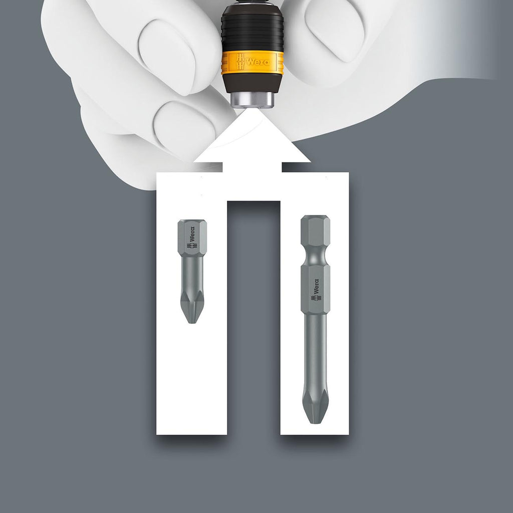 Wera 05051464001 Kraftform ESD 816 R Hexagon Bitholding Screwdriver, Non-Magnetic, 1/4" Head, 119mm Blade Length