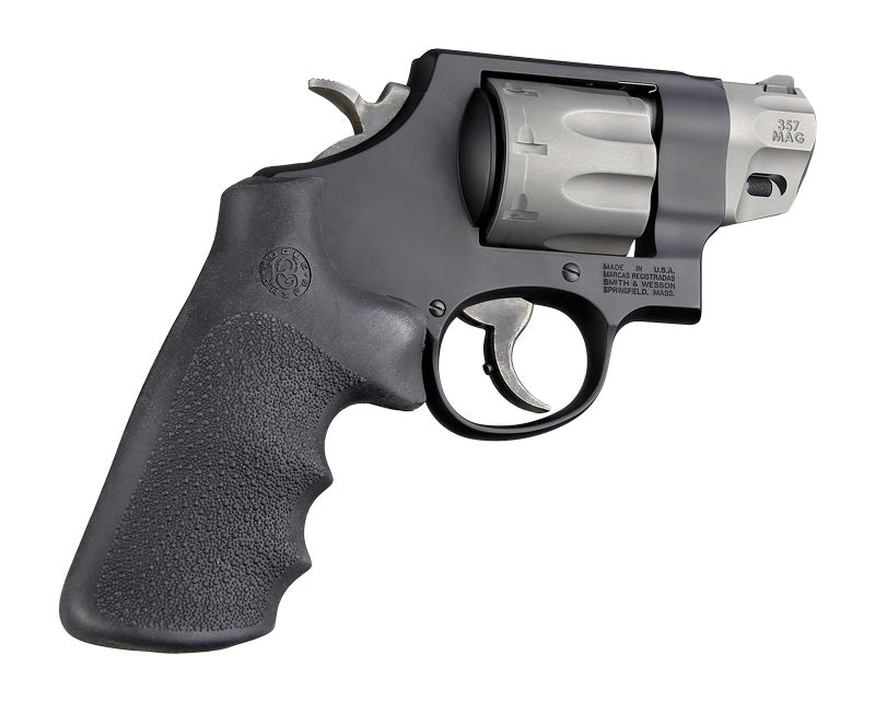 Hogue OverMolded Rubber Grip for S&W 460, 500, & Governor Round Butt (Tamer Conversion), K, L, N, X, & Z Frames, Black - 19022