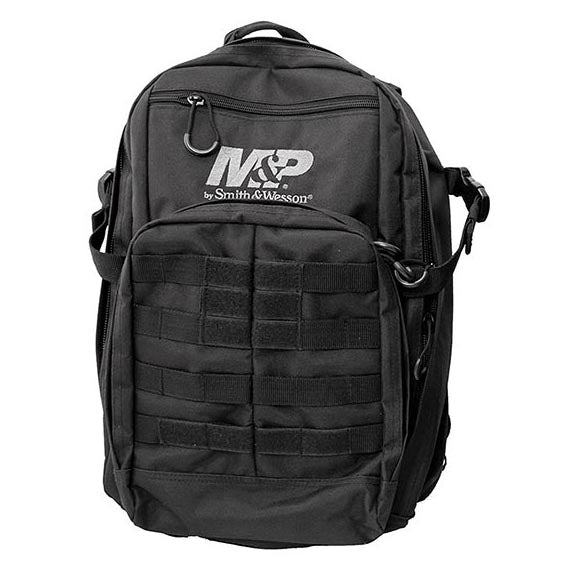 Smith & Wesson M&P Duty Series Small Backpack with Weather Resistance, Ballistic Fabric Construction and MOLLE for Hunting, Range, Travel and Sport, Black