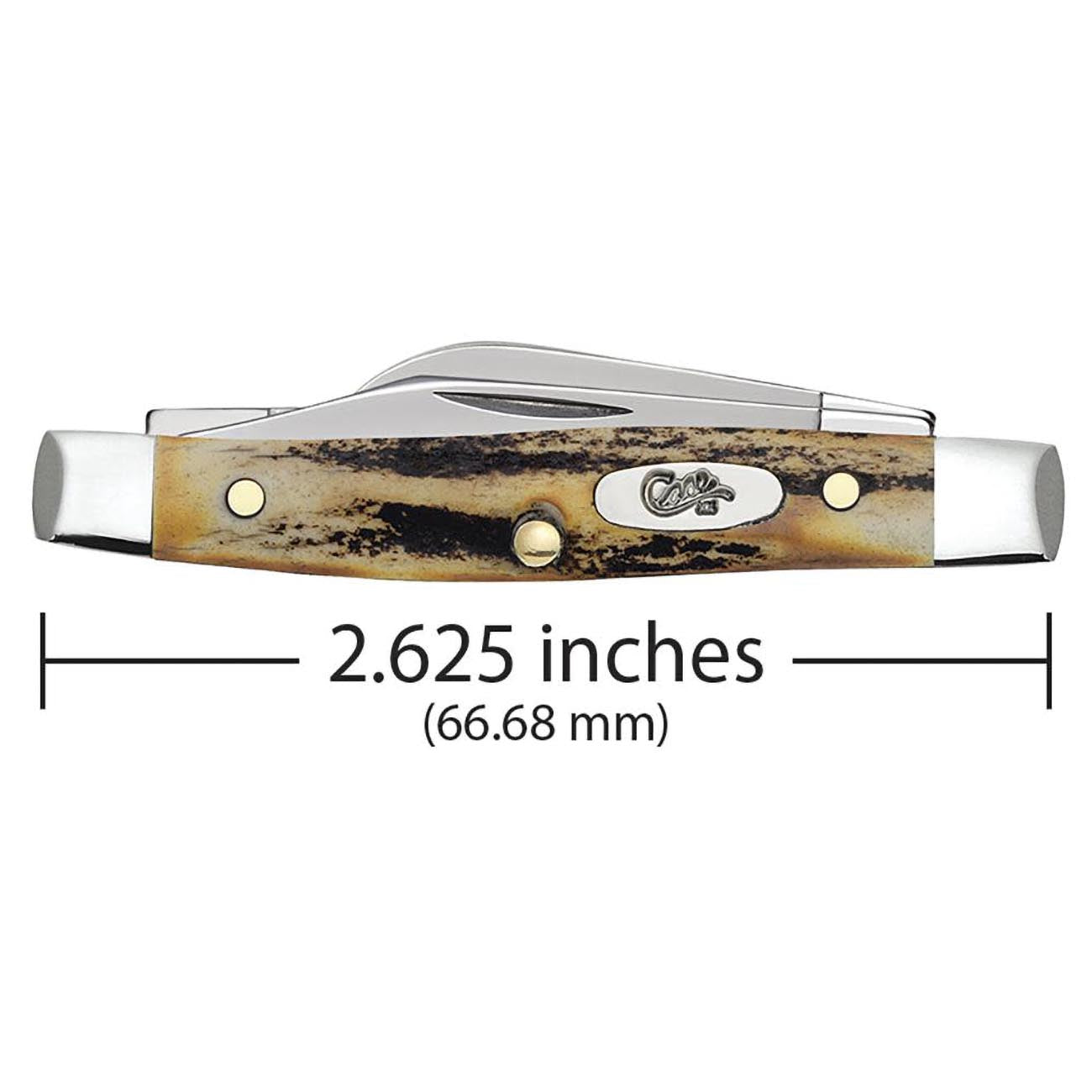 Case Knives 00178 Genuine Stag Small Stockman Folding Pocket Knife – 3-Blade Tru-Sharp Stainless Steel