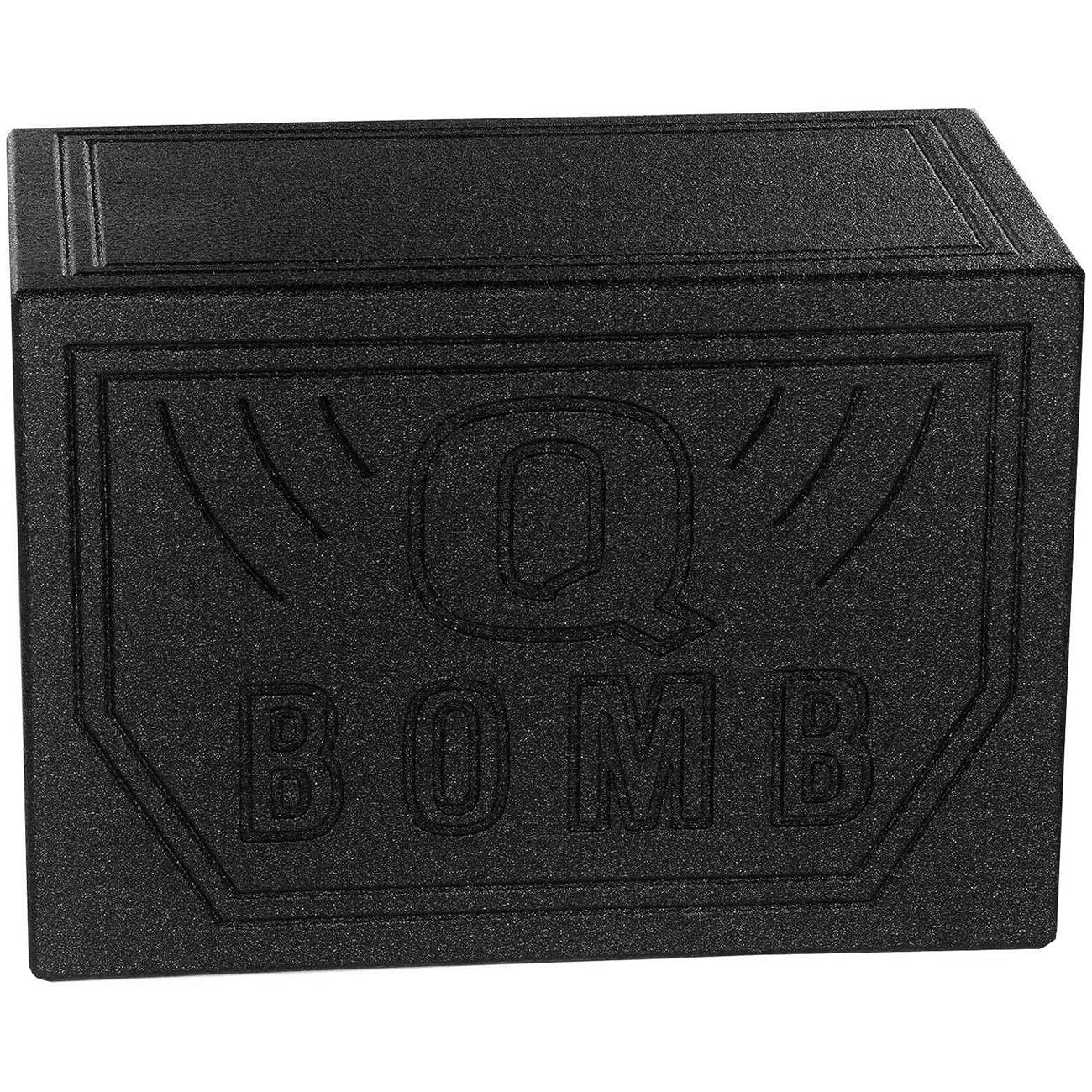 QPower QBOMB, Single 10" Tough Vented Shallow Ported Car Audio Subwoofer Box Enclosure with 1.4 Cubic Feet of Air Space, Black