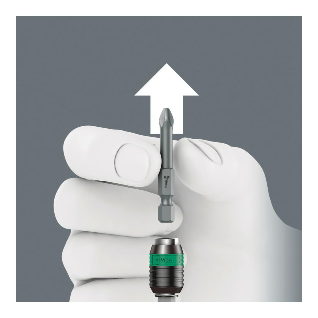 Wera 05073540001 1/4″ Bit-holding Screwdriver Handle with Rapidaptor Quick-Release Chuck