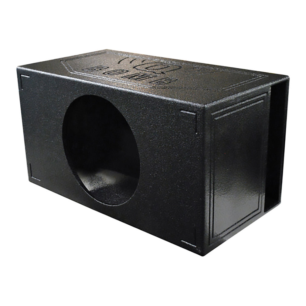 Q Power Q Bomb Series 15 Inch Ported Car Subwoofer Sub Box Enclosure with Single Vented Chamber Design and Black Bed Liner Spray Finish, Black