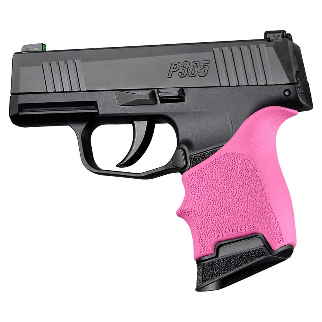 Hogue HandAll Beavertail Rubber Grip Sleeve for SIG SAUER P365, Pink - 18707