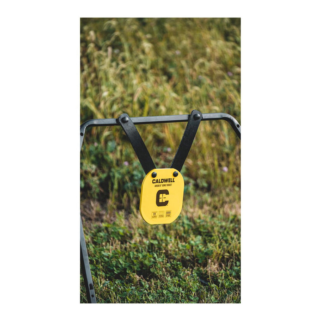 Caldwell High Caliber AR500 Steel Target 8" Gong, 3/8" Thickness, Rifle Rated for Precision Shooting and Target Practice