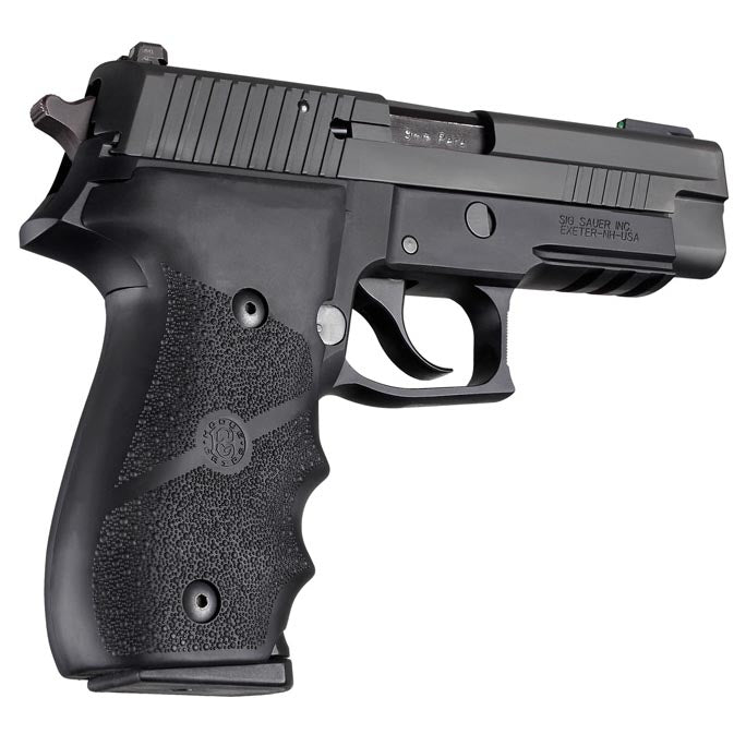 Hogue OverMolded Rubber Grip for SIG SAUER P226 DA/SA & DAK with Finger Grooves, Black - 26000