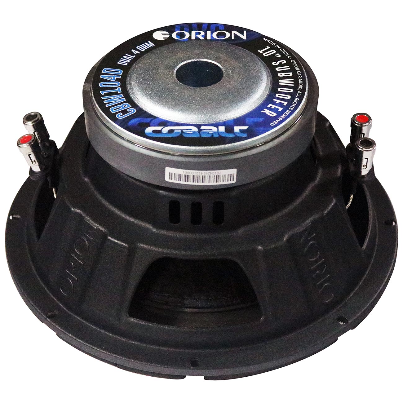 ORION CBW104D Cobalt Series 10” Car Subwoofer, 1200W Max, 300W RMS, Dual 4 Ohm, 2” OFC Voice Coil, UV-Coated Cone, Foam Surround – Reliable Subwoofer for Car Audio Systems & Sub Boxes