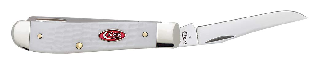 Case WR XX Pocket Knife Sparxx White Jigged Synthetic Mini Trapper Item #60186 - (6207 SS) - Length Closed: 3 1/2 Inches