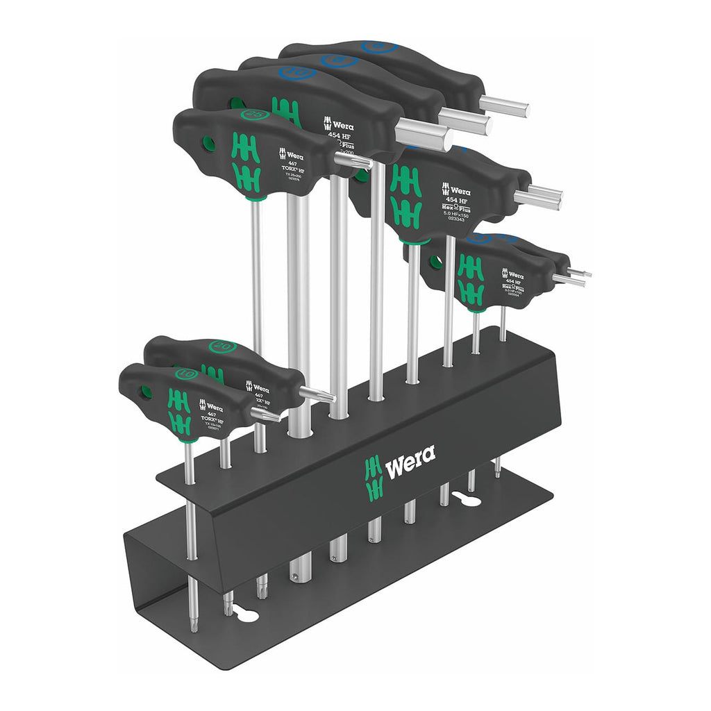 Wera Metric T-Handle Hex-Plus/TORX Driver Set with Rack (10 Piece)