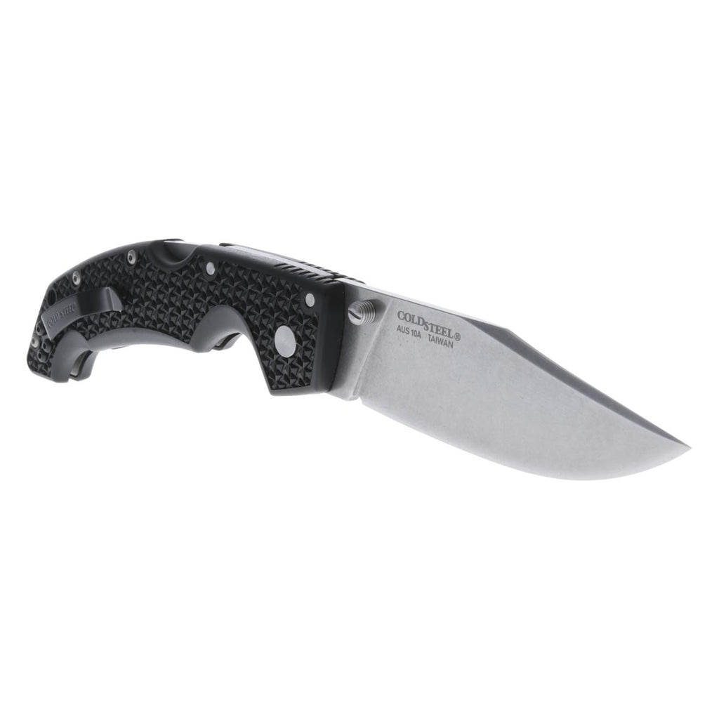 Cold Steel 29AC Voyager Large 4″ Folding Pocket Knife – AUS-10A Clip Point Blade, Tri-Ad Lock, Black Griv-Ex Handle