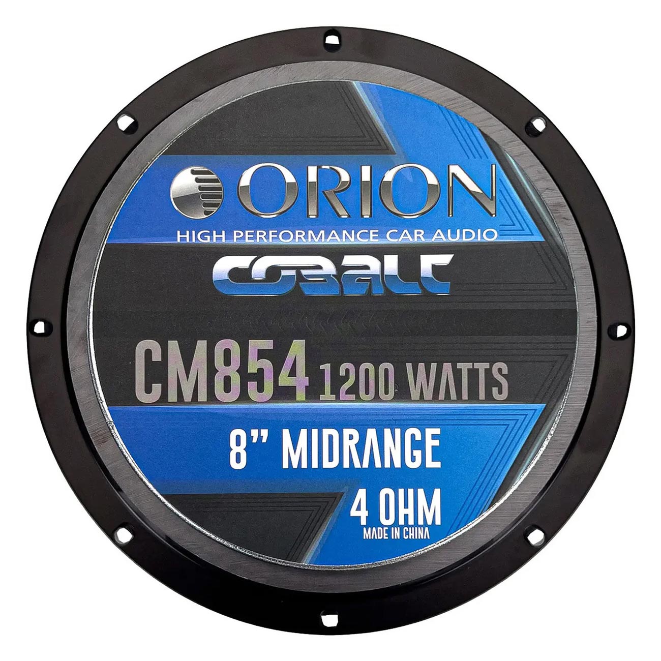 ORION Cobalt CM854 High Efficiency 8" Mid-Range Bullet Loudspeakers, 1200W Max Power, 300W RMS, 4 Ohm, 1.5" Voice Coil - Pro Car Audio Stereo, Midrange Speakers (Pair)