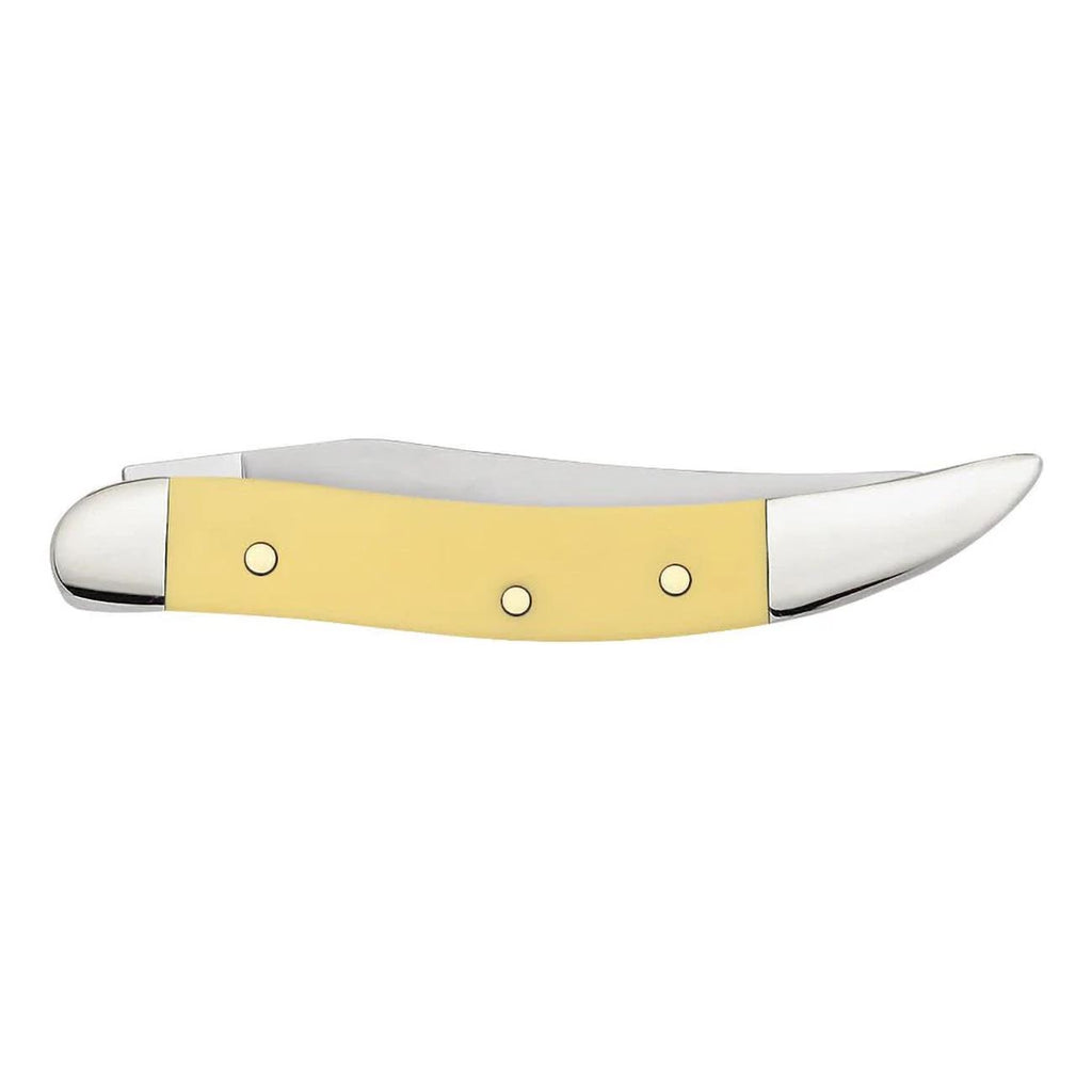 Case WR XX Pocket Knife Yellow Synthetic SS - Small Texas Toothpick Item #81095 - (310096 SS) - Length Closed: 3 Inches
