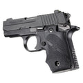 Hogue OverMolded Rubber Grip with Finger Grooves for SIG SAUER P238 - Black - 38000