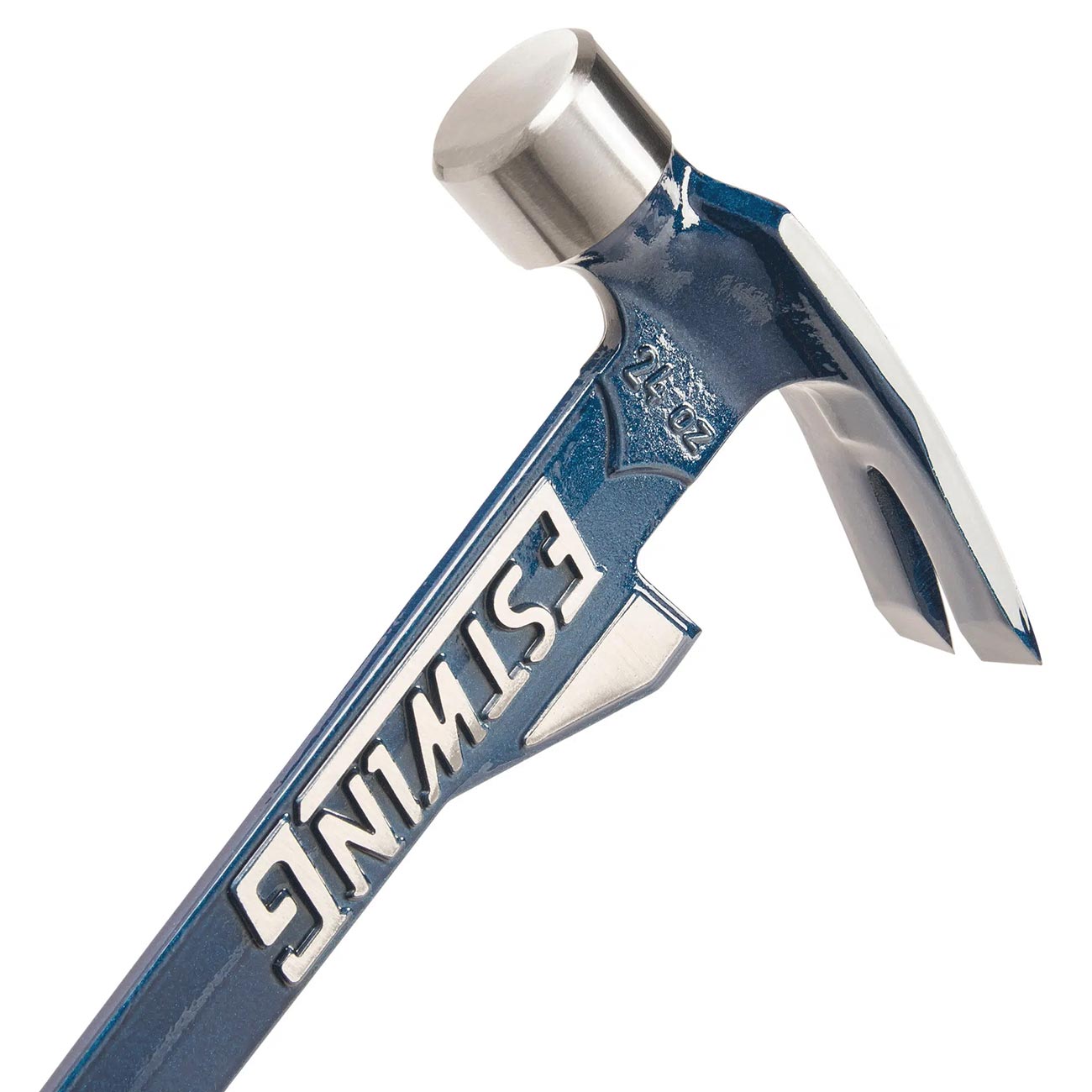 ESTWING Hammertooth Hammer - 24 oz Long Handle Straight Rip Claw with Smooth Face & Shock Reduction Grip - E6-24T