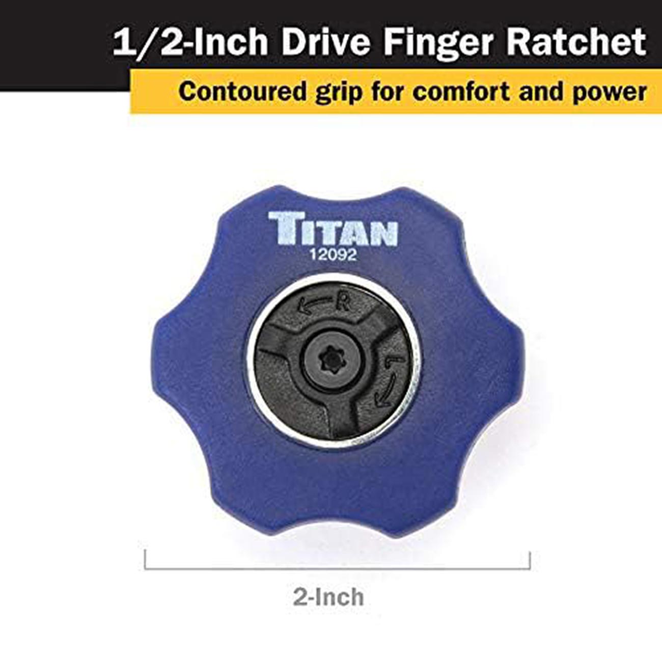Titan 12092 1/2-Inch Drive 72-Tooth Finger Ratchet