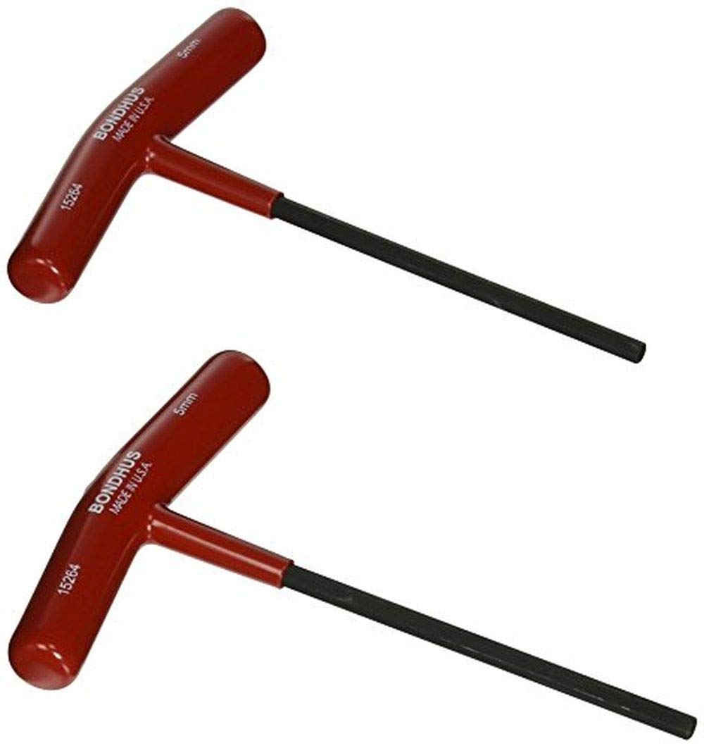 Bondhus 15264 Hex Tip T-Handle w/ProGuard Finish, 5mm, multi, one size