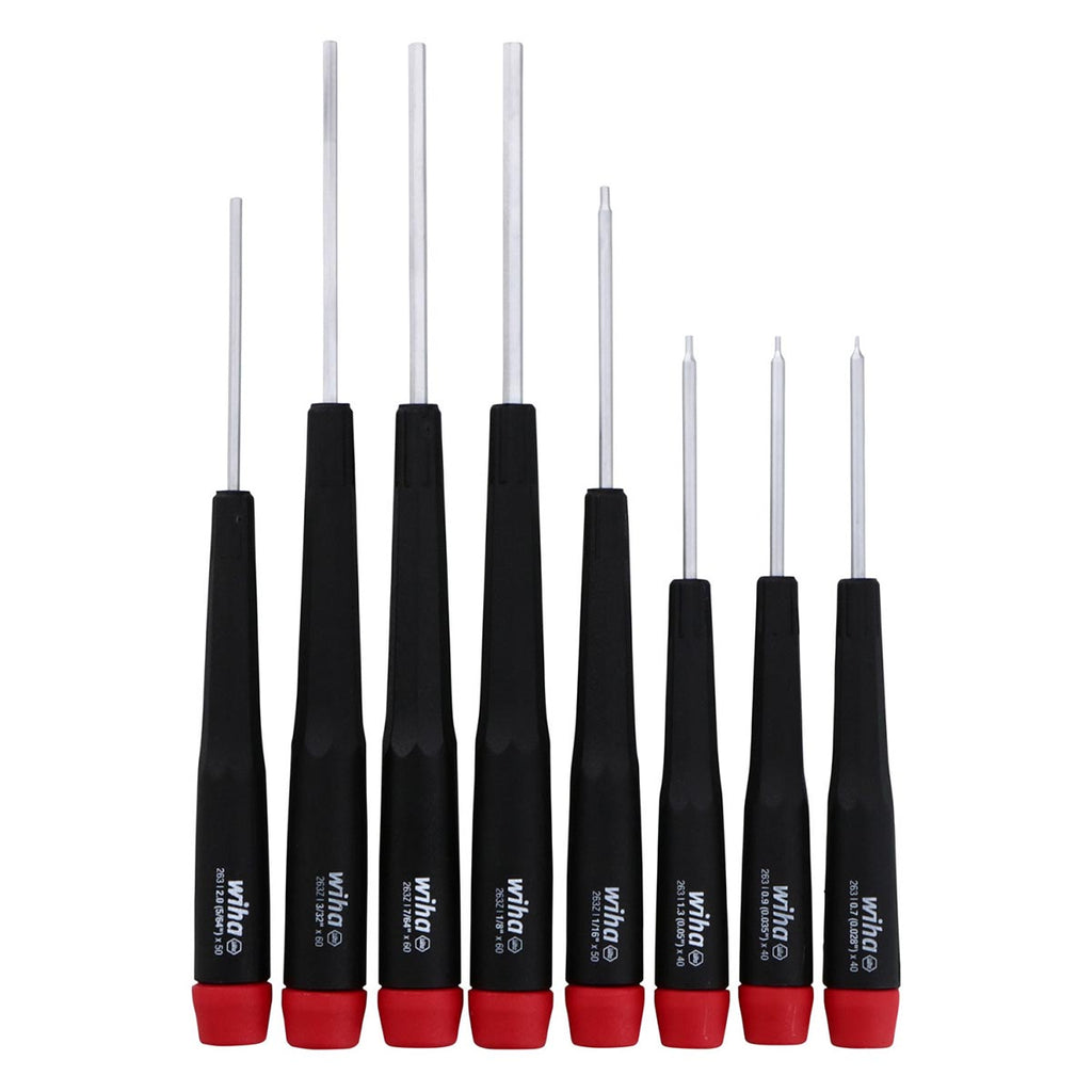 Wiha 26391 Screwdriver Set, Hex Inch With Precision Handle, 8 Piece