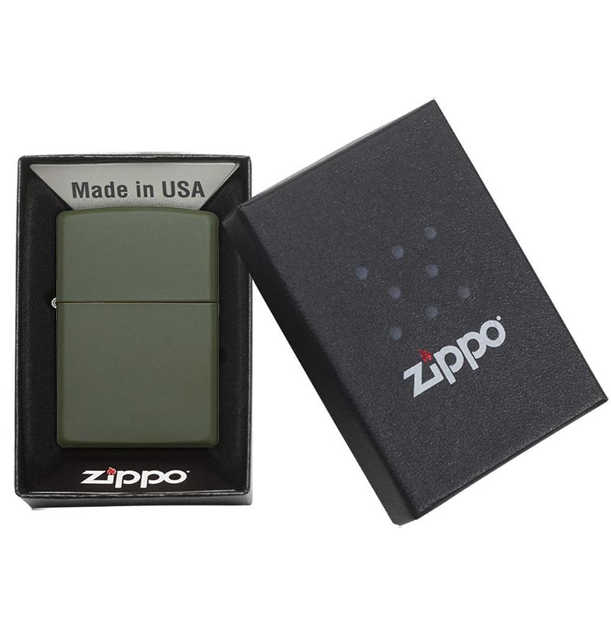 Zippo Classic Green Matte Pocket Lighter