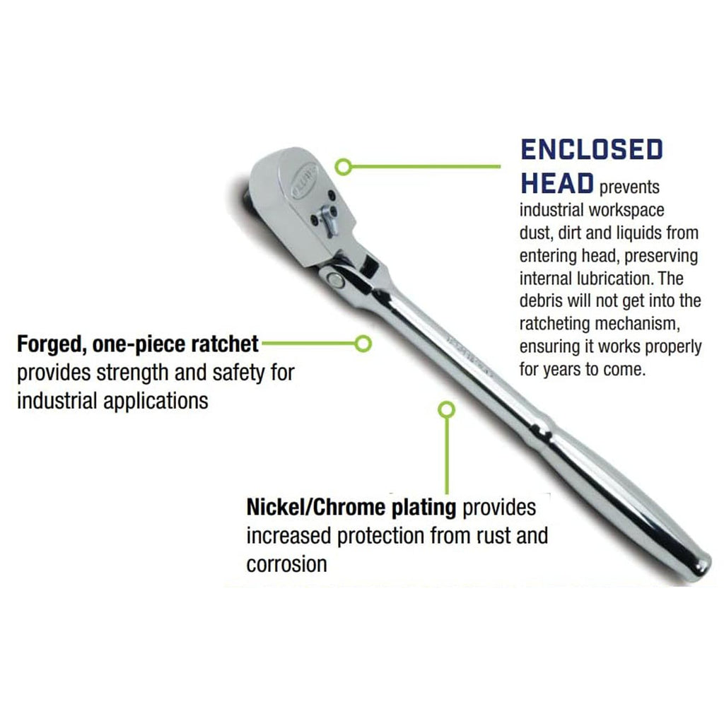 Williams 3/8″ Drive Sealed Narrow Flex-Head Ratchet – 36 Teeth (JHWB52EHFB)
