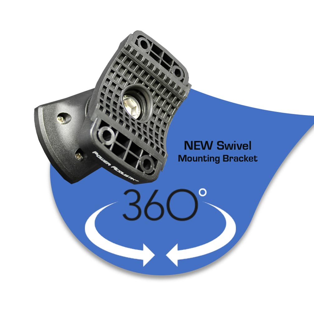 MWT-65BL Power Accoustik LED 6.5" 600W Marine Boat Wake Tower Speakers