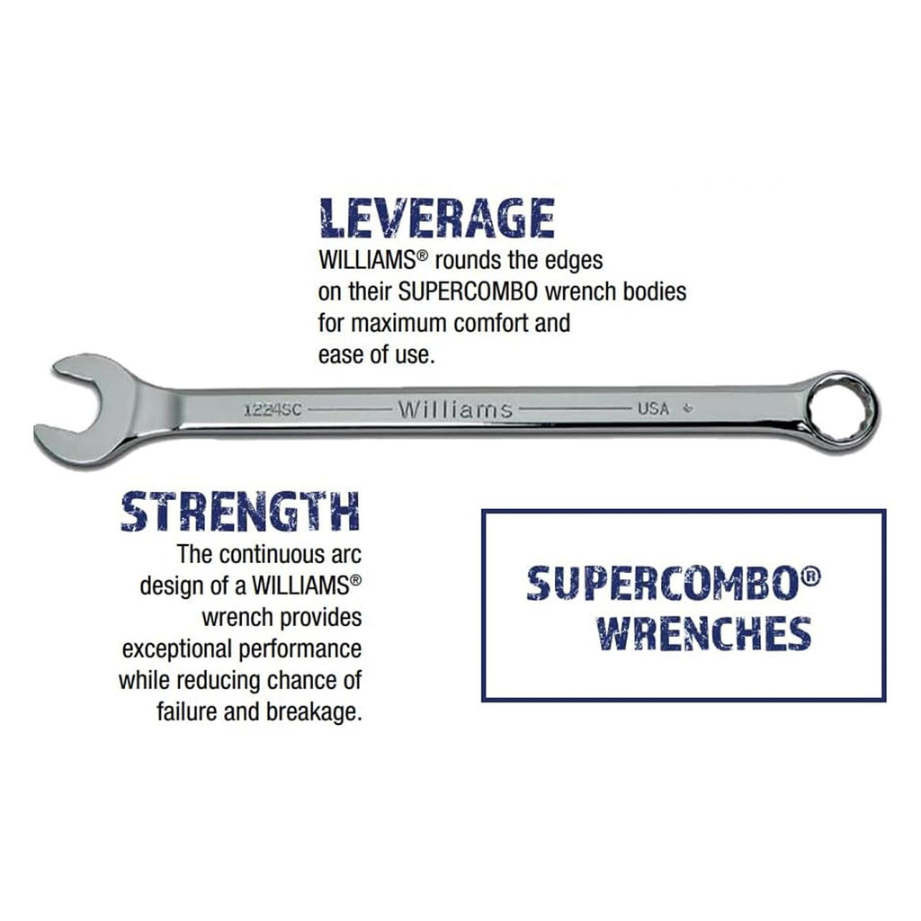 Williams & Snap On WS-1171SCA Combination Wrench Set44; Satin - 11 Piece
