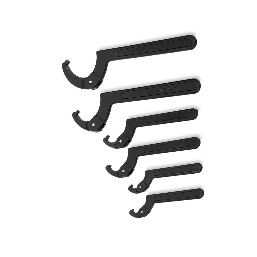 Williams JHWWS-476 6-Piece Adjustable Pin Spanner Wrench Set, Ideal for Adjusting Collars, Lock Nut Rings, and Bearings