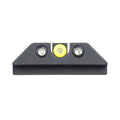 Night Fision Tritium Night Sight Set Compatible with Glock 17/17L/19/22-28/31-35/37-39/45, Yellow Front Ring, U Notch Black Rear Rings