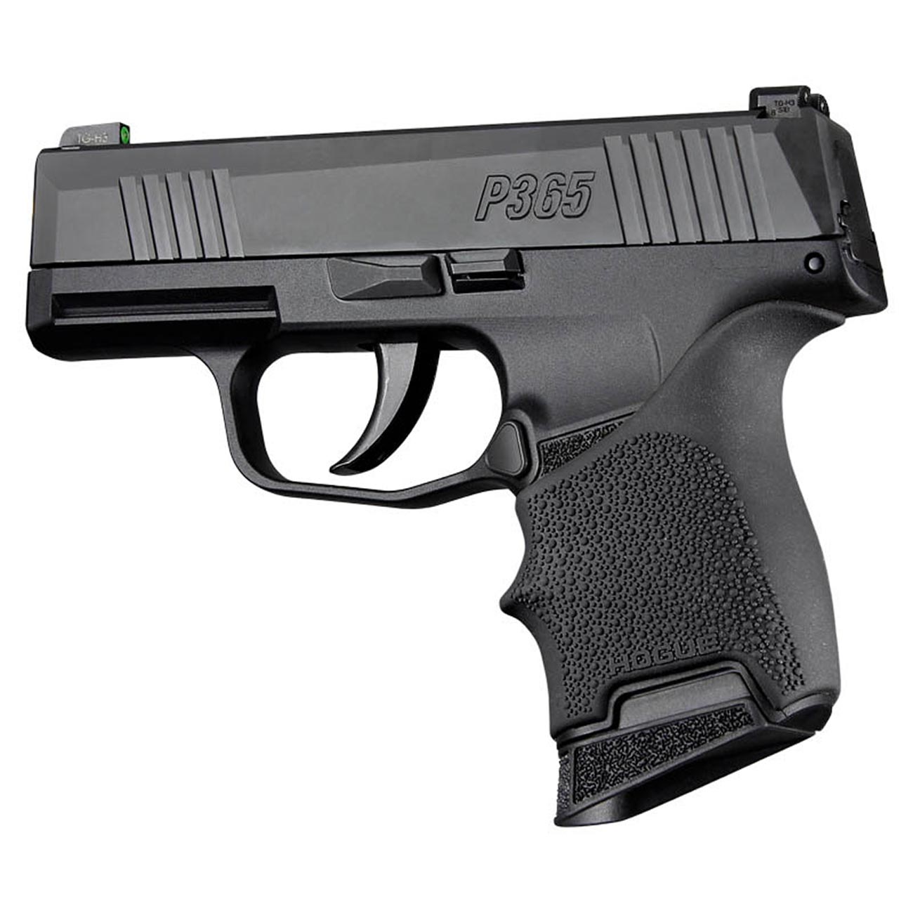 Hogue HandAll Beavertail Rubber Grip Sleeve for SIG SAUER P365, Black - 18700