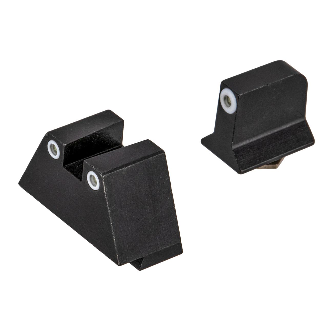 Night Fision Suppressor Height Night Sight Set Designed for Glосk 17/19/34, White Front Right, White Rear Rings