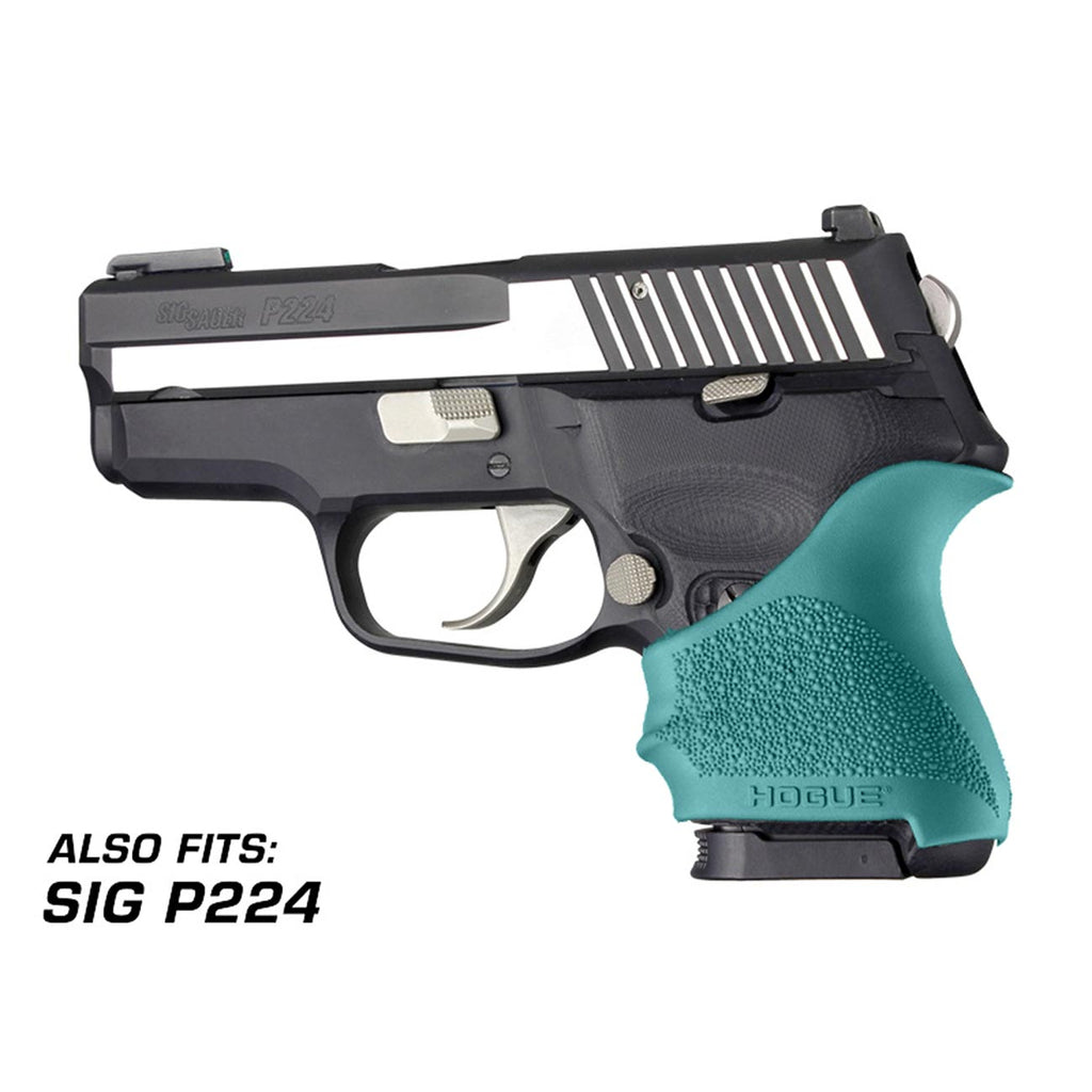 Hogue HandAll Beavertail Rubber Grip Sleeve for GLOCK 42 43, Aqua - 18204