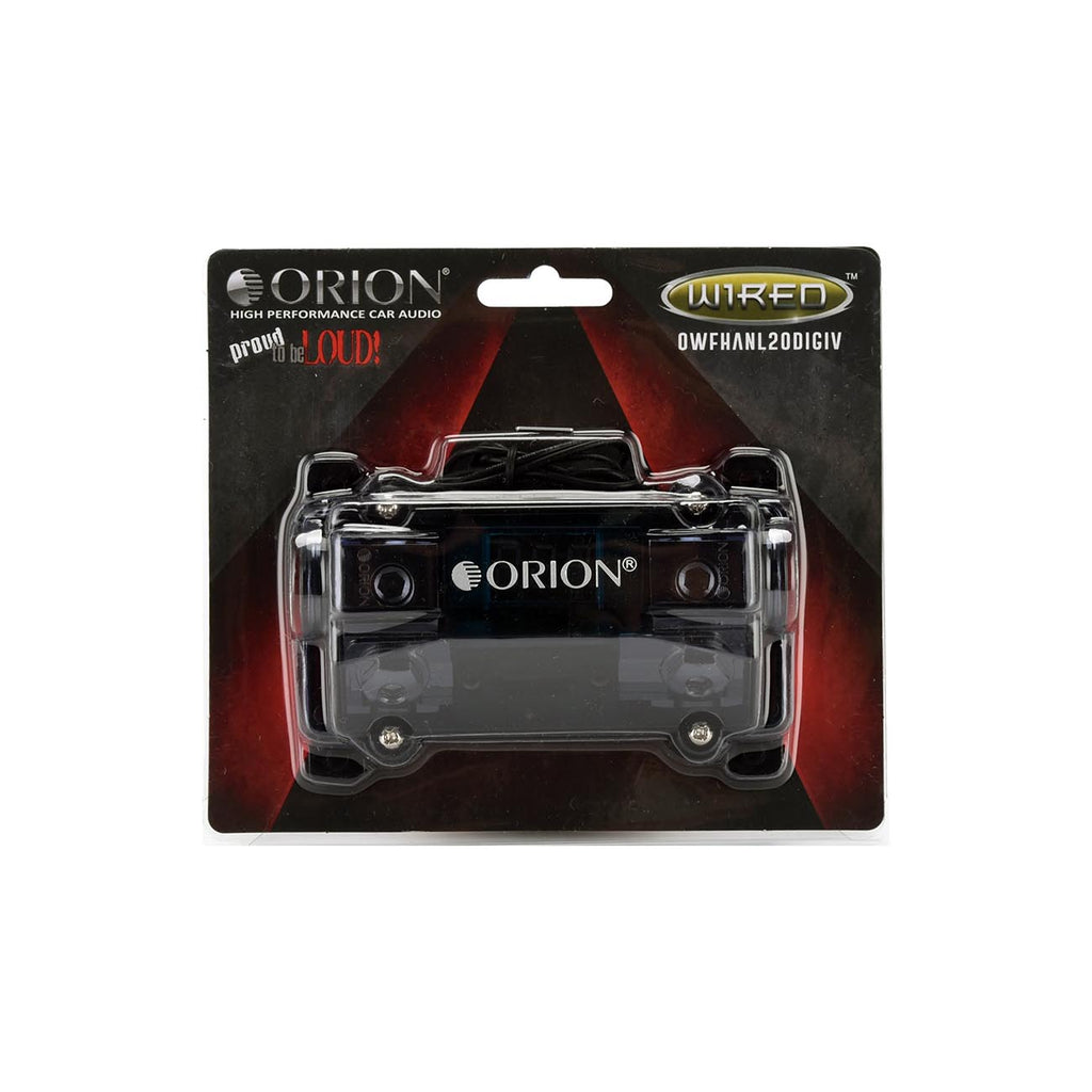 Orion XTR OWFHANL20DIGIV Digital Volt Meter Fuse Holder with Insulating Cover, 0/2 Gauge Input/Output with Adapter, ANL Fuse Holder for Car Audio Amplifier | Automotive, Marine (150A Fuses Included)