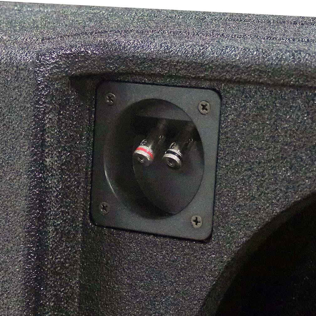 Rockville REC104 Dual 12" Subwoofer Box, 1.0 Cu Ft Per Sub, 36Hz Tuning, Ported Enclosure, Durable Bedliner Finish, Space-Saving Design, for 2009-2017 Ford F150 Super Crew and 2017 F250/F350