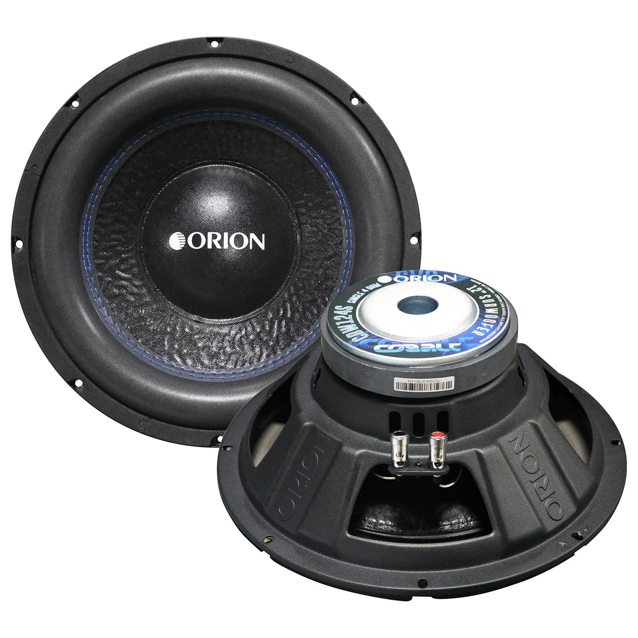 ORION CBW124S Cobalt Series 12” Car Subwoofer, 1600W Max Power, 400W RMS, Single 4 Ohm, 2” OFC Voice Coil, UV Coated Cone, Foam Surround – Reliable Subwoofer for Car Audio Systems & Sub Boxes
