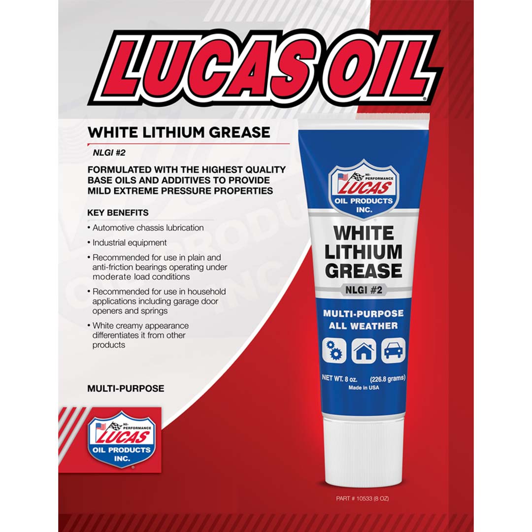White Lithium Grease 8oz, 12pk