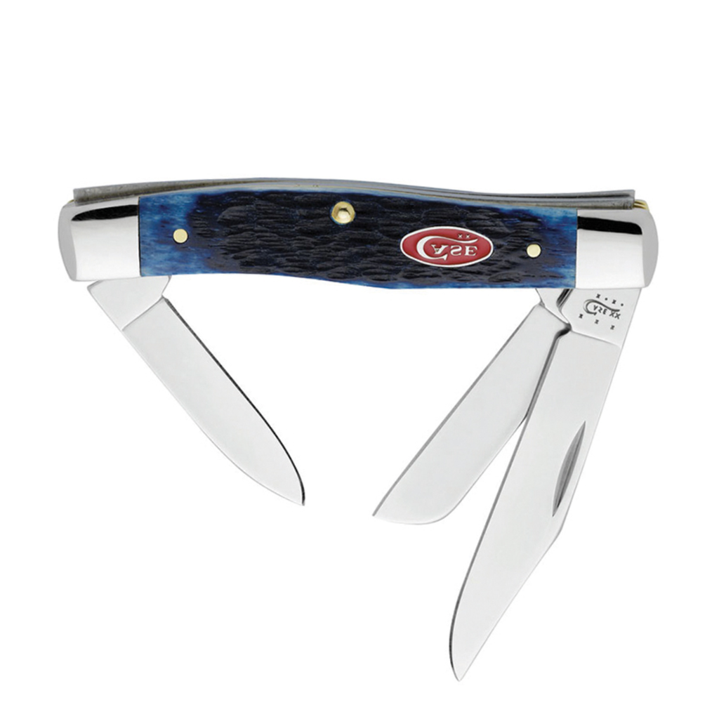 W. R. Case & Sons Medium Stockman Pocket Knife CASE7049 – Amber Bone Peach Seed Jig, 3-Blade Tru-Sharp Stainless Steel Folding EDC Knife