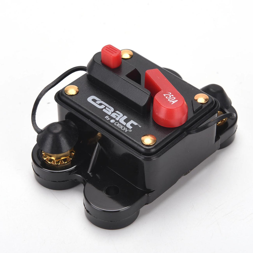 Orion Cobalt CB250A 250 Amp Circuit Breaker W/Manual Reset for Car, Marine, ATV, Trucks, RV, Motorcycle - Manual Power Protect for Audio Systems Fuse, Battery Thermal, 12V-24VDC (250A)