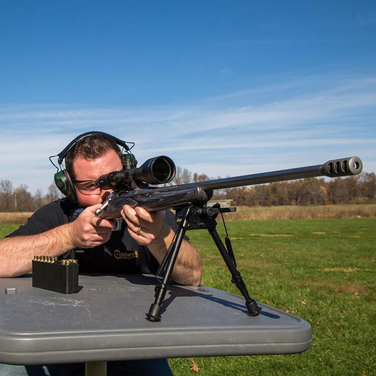 Caldwell XLA Pivot Bipod 6" - 9" with Adjustable Notched Legs and Slim Folding Design for Easy Transport, Rifle Stability, and Target Shooting