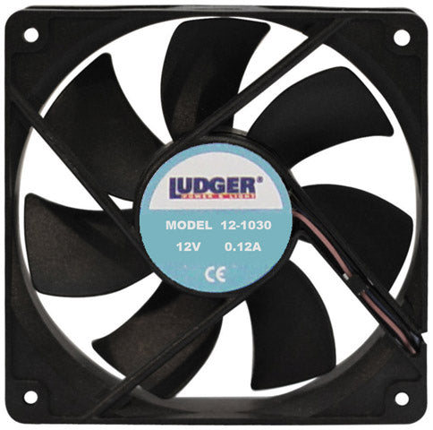 Ludger 121030 Mini 12V 3″ Square Rotary Cooling Fan – DC Ventilation Fan