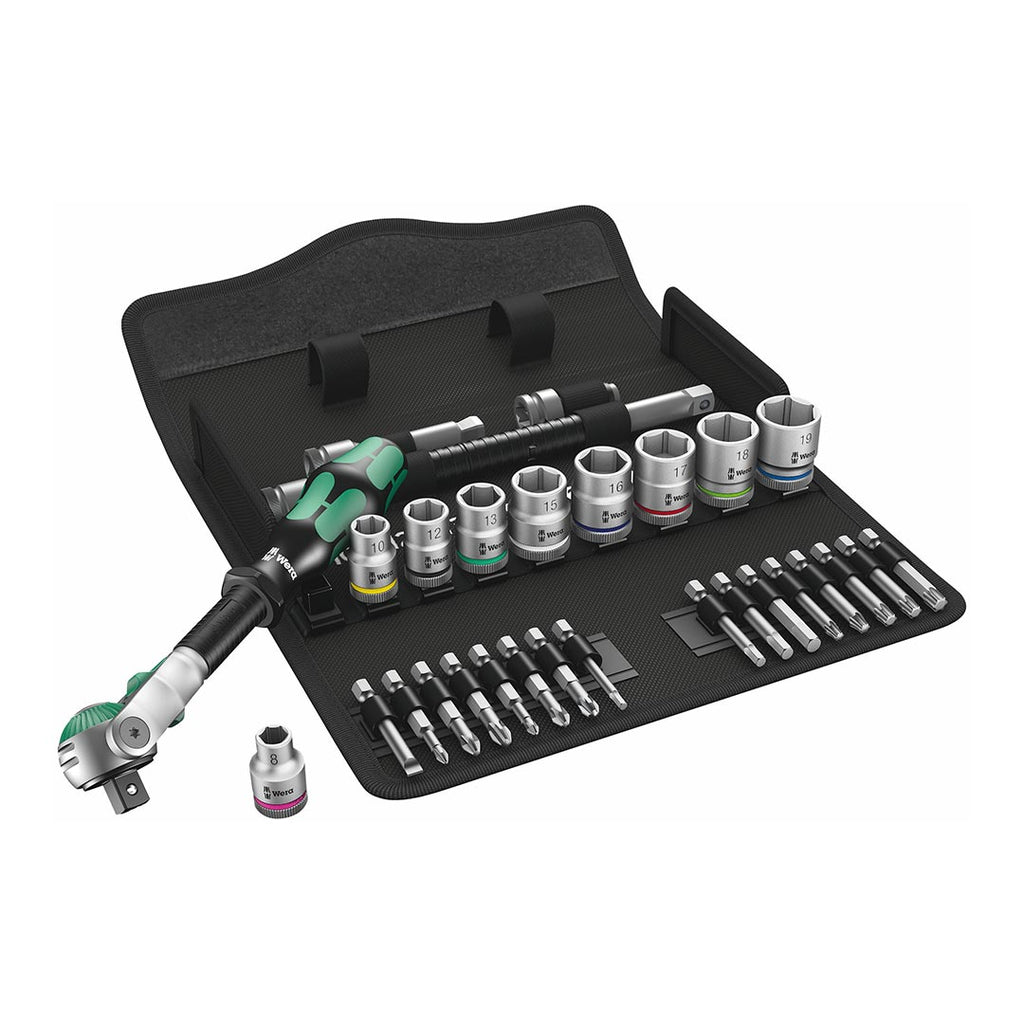 Wera 8100 SB 6 SPEED 3/8 29 PC 3/8" DRIVE METRIC