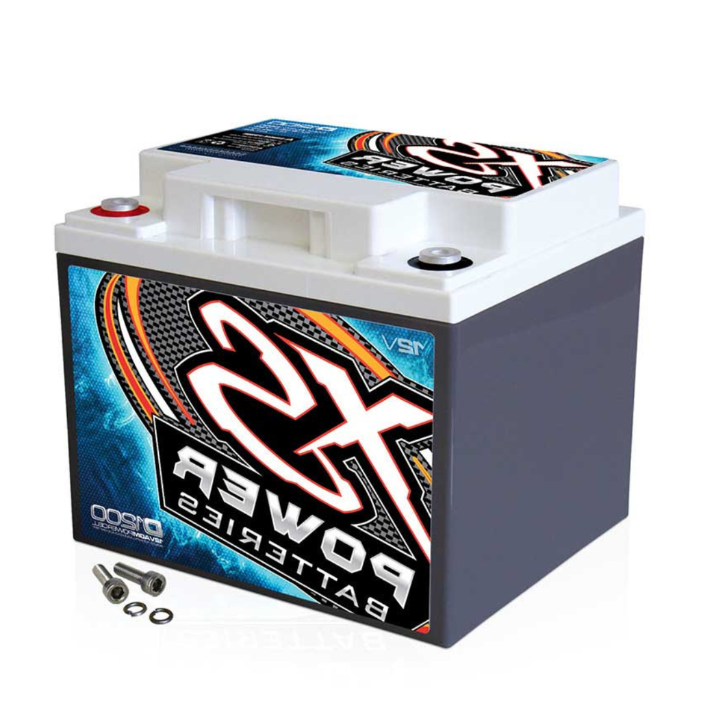 XS Power D1200 2600 Amp AGM Battery with M6 Terminal Hardware - 12 Volt 55Ah 740CA Deep Cycle AGM Powercell for UTV, Car Audio Systems - 35.30 lbs, Maintenance Free, Sealed Design