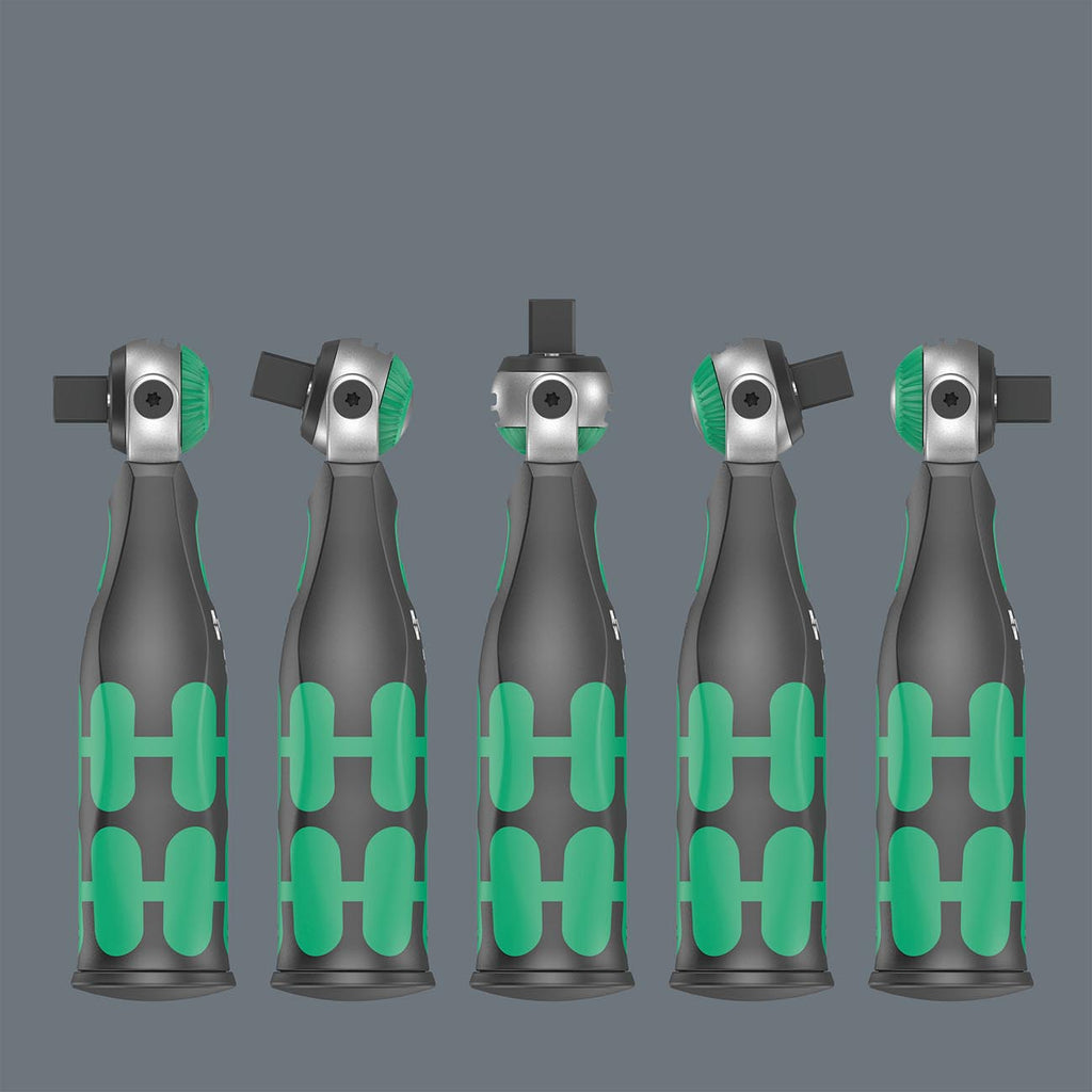 Wera 05004282001 8009 Zyklop Pocket Set Imperial 1, Ratchet Set, 13 Pieces, Black Green